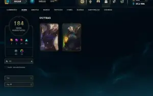 Unranked com TODOS os champs e 184 Skins ( JG / MID / ADC )