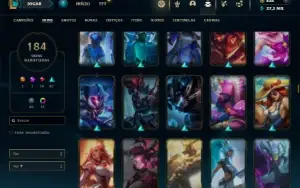 Unranked com TODOS os champs e 184 Skins ( JG / MID / ADC )