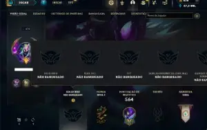 Unranked com TODOS os champs e 184 Skins ( JG / MID / ADC )