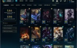 Conta ouro 3 com TODOS OS CHAMPS e 206 skins + 33 Cromas
