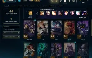 Unranked com 25 Champs e 15 Skins + 2 Fragmentos