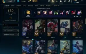 Unranked com 65 Champs e 28 Skins ( ADC / JG / MID )