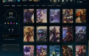 Unranked com 65 Champs e 28 Skins ( ADC / JG / MID )