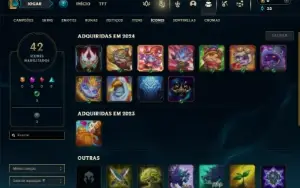 Platina 3 com 25 Champs e 2 Skins + 10 Fragmentos