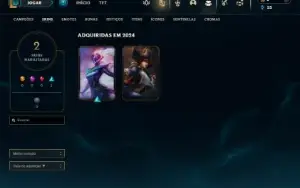 Platina 3 com 25 Champs e 2 Skins + 10 Fragmentos