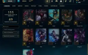 Bronze 4 com 50 Champs e 19 Skins