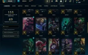 Bronze 4 com 50 Champs e 19 Skins