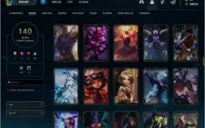 Conta prata 2 com 140 skins e TODOS os champs