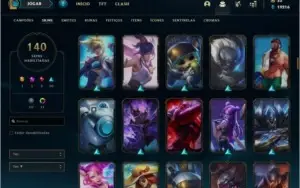 Conta prata 2 com 140 skins e TODOS os champs