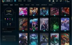 Conta prata 2 com 140 skins e TODOS os champs