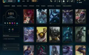 Unranked com TODOS os Champs e 101 Skins ( SUP / JG )