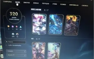 Conta de league of legends 300+ skins