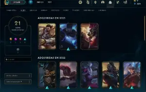 Conta LOL Platina 3 c/ 24 skins + 3k EL 70 Campeoes