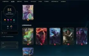 Platina 1 - 55 skins - 17 bandeiras de CLASH
