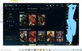 conta no lol a venda