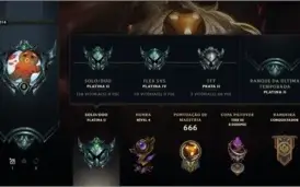 CONTA PLATINA 2, 265 SKINS, 85 EMOTES, 310 ICONES, 60 CHROMS