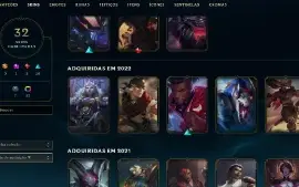 Esmeralda 4 com 55 Champs e 32 Skins + 15 Espolios