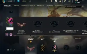 Bronze 4 com 45 Champs e 8 Skins