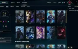 Conta lol Ouro 3, 65 Champions, 16 Skins!!