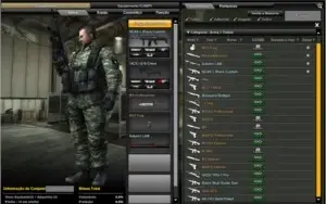 Conta COMBAT ARMS, 17 Armas Permanentes, Patente TNC 2