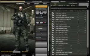 Conta COMBAT ARMS, 17 Armas Permanentes, Patente TNC 2