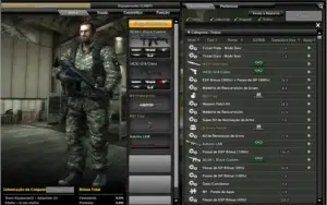 Conta COMBAT ARMS, 17 Armas Permanentes, Patente TNC 2