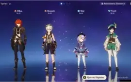 Venti + Diluc + Qiqi + Bennet c1