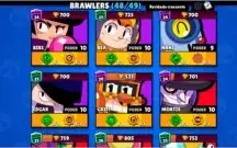CONTA BRAWL STARS - 48/49 BRAWLERS - 33K TROFÉUS