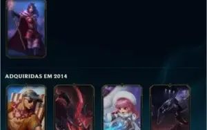 Conta LOL. Skins: Corki Ovni, Kayle Juiza, Lux elementalista