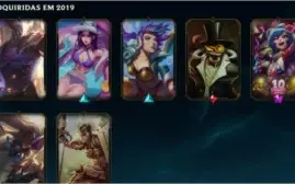Conta LOL. Skins: Corki Ovni, Kayle Juiza, Lux elementalista