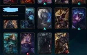 Conta LOL. Skins: Corki Ovni, Kayle Juiza, Lux elementalista