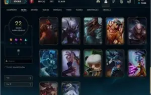 CONTA LOL PLATINA IV MMR ALTO COM 53 CHAMPIONS E 22 SKINS