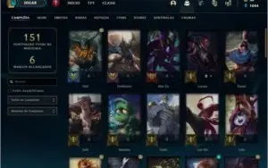 CONTA LOL PLATINA IV MMR ALTO COM 53 CHAMPIONS E 22 SKINS