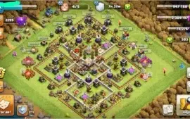 CONTA NO CLASH OF CLANS CV 11 QUASE FULL