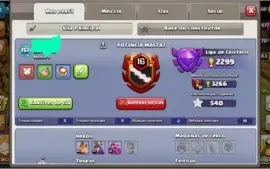 CONTA NO CLASH OF CLANS CV 11 QUASE FULL