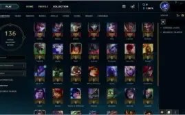 conta gold 1, 40 champs e 20 skins