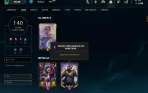 Conta Unranked com 130 Champs e 140 Skins + 1 Prestigio