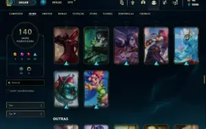 Conta Unranked com 130 Champs e 140 Skins + 1 Prestigio