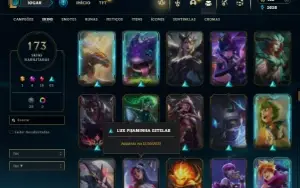 Unranked com TODOS os champs e 173 Skins + 2 Prestigios