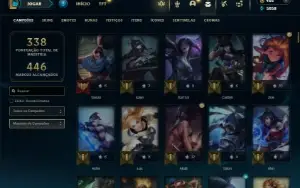 Unranked com TODOS os champs e 173 Skins + 2 Prestigios