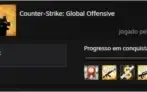 conta cs:go prime 9,5k horas e 2 medalhas