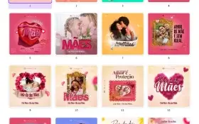 Pack Canva Dia das Mães - 28 Artes Editáveis