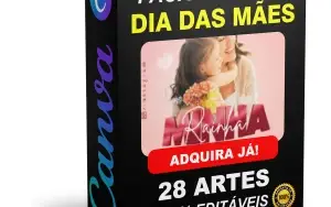 Pack Canva Dia das Mães - 28 Artes Editáveis