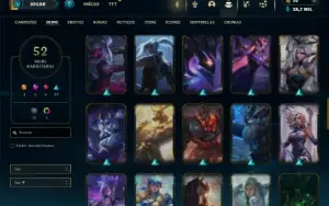 Ferro 1 com 80 Champs e 52 Skins ( Mais de 70 Jogos )