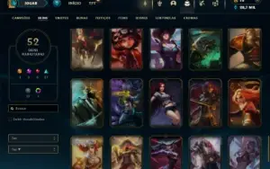 Ferro 1 com 80 Champs e 52 Skins ( Mais de 70 Jogos )