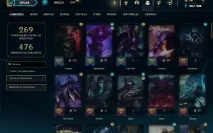 Ferro 1 com 80 Champs e 52 Skins ( Mais de 70 Jogos )