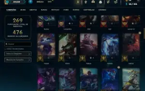 Ferro 1 com 80 Champs e 52 Skins ( Mais de 70 Jogos )