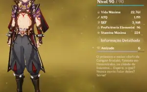 Genshin AR 53 Ayato Ganyu Itto e mais