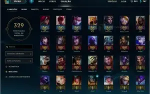 Conta de LOL lvl 58, Season 7 Platina 4.