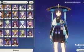 Andarilho C1+ Bis Faruzan C6 mais 5 T5 e Arma Ayaka